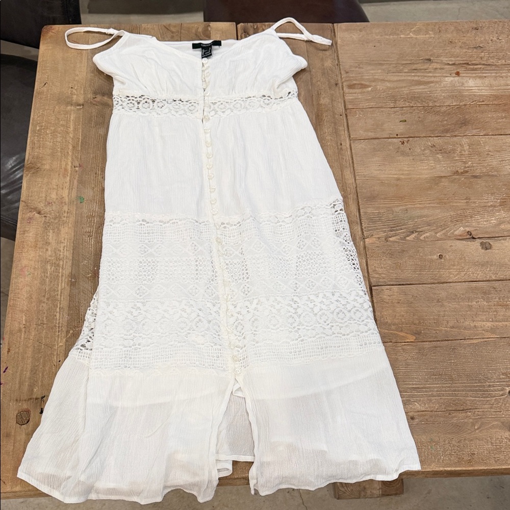 Forever 21 White Lace Kids Casual Dress